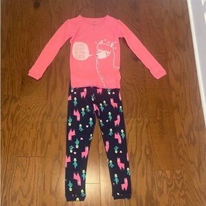 🧡 girl’s llama pajama set